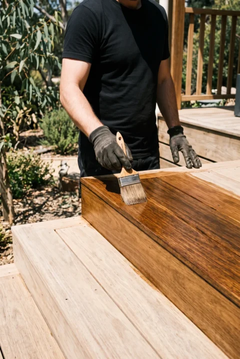 Deck stairs sealing