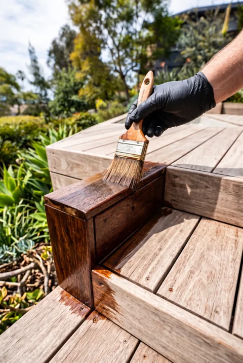 Sealing the cut ends of the boards